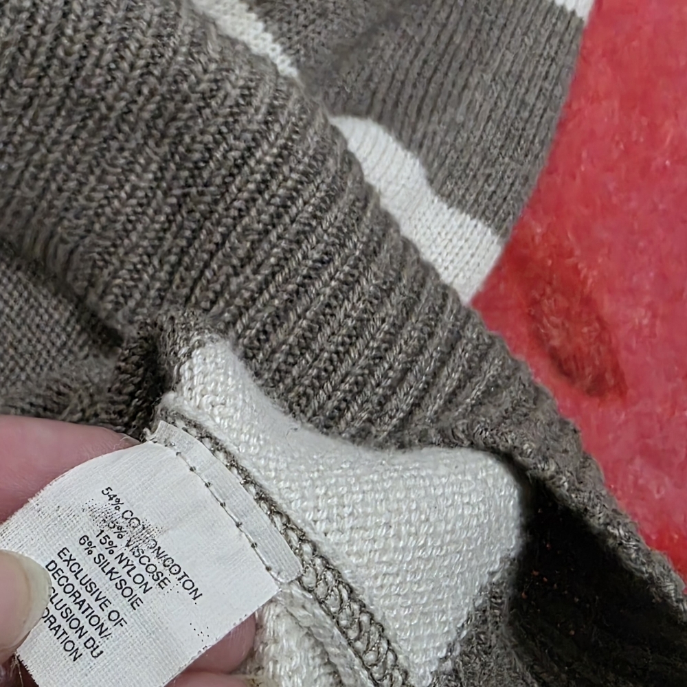 Abercrombie vintage long sleeve knit brown and cream sweater - Picture 5 of 5